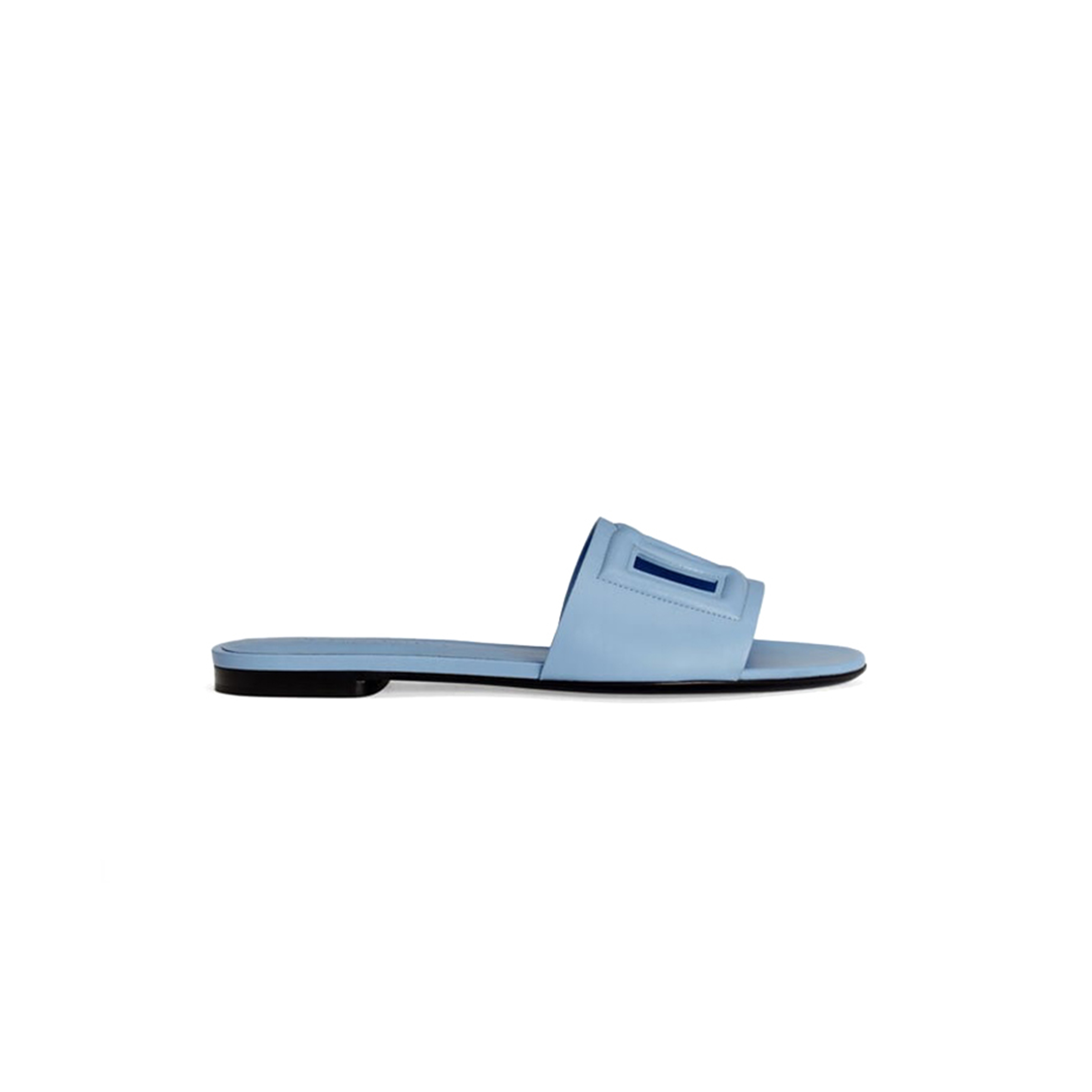 DOLCE GABBANA CALFSKIN SLIDES WITH DG LOGO CQ0436AY32980789